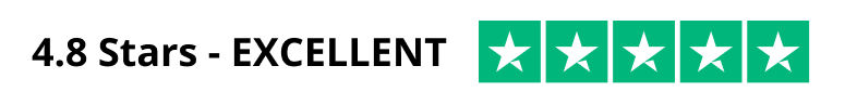 Trustpilot 4.8 stars excellent badge